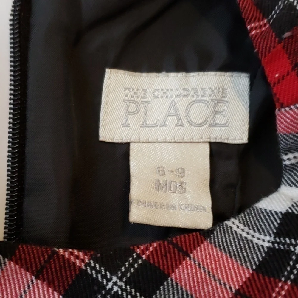 THE CHILDREN'S PLACE christmas holiday plaid dress 6/9 T53
